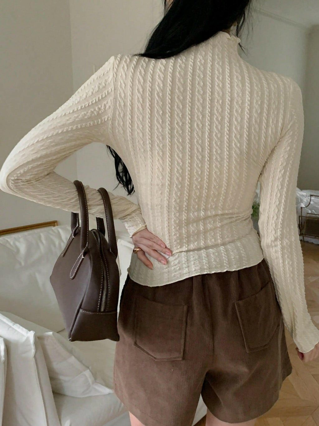 🤍 Pull femme tricoté manches longues 💕