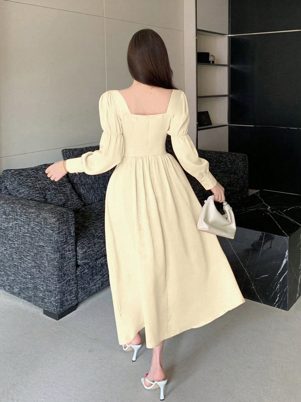 💖 Robe élégante femme ✨ style laitière pour sortie