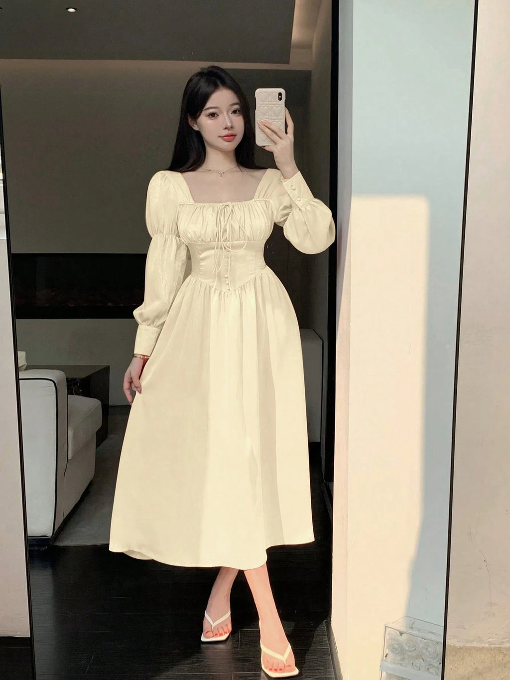 💖 Robe élégante femme ✨ style laitière pour sortie