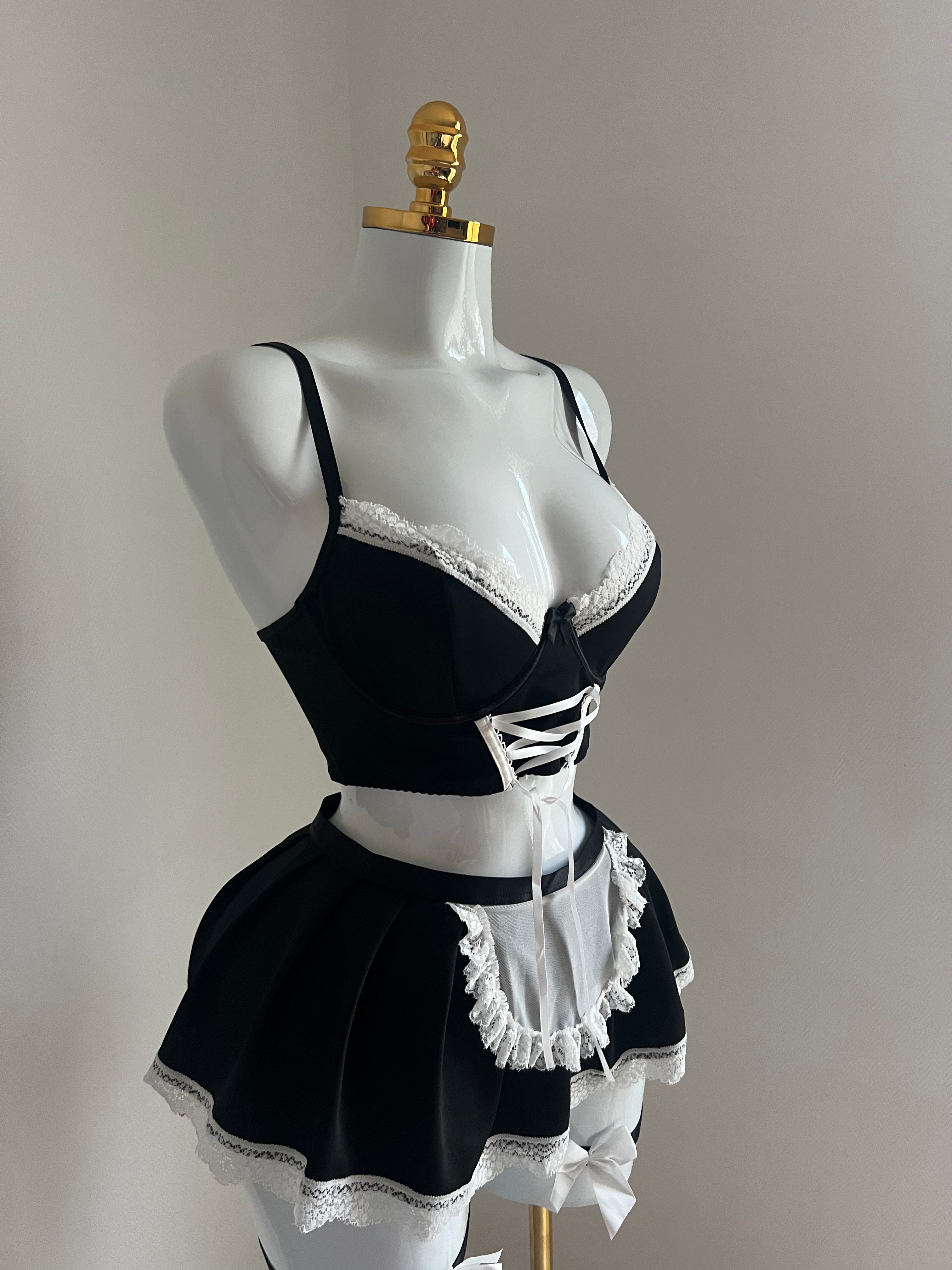 🖤 Lingerie Black & RED maid 🤍