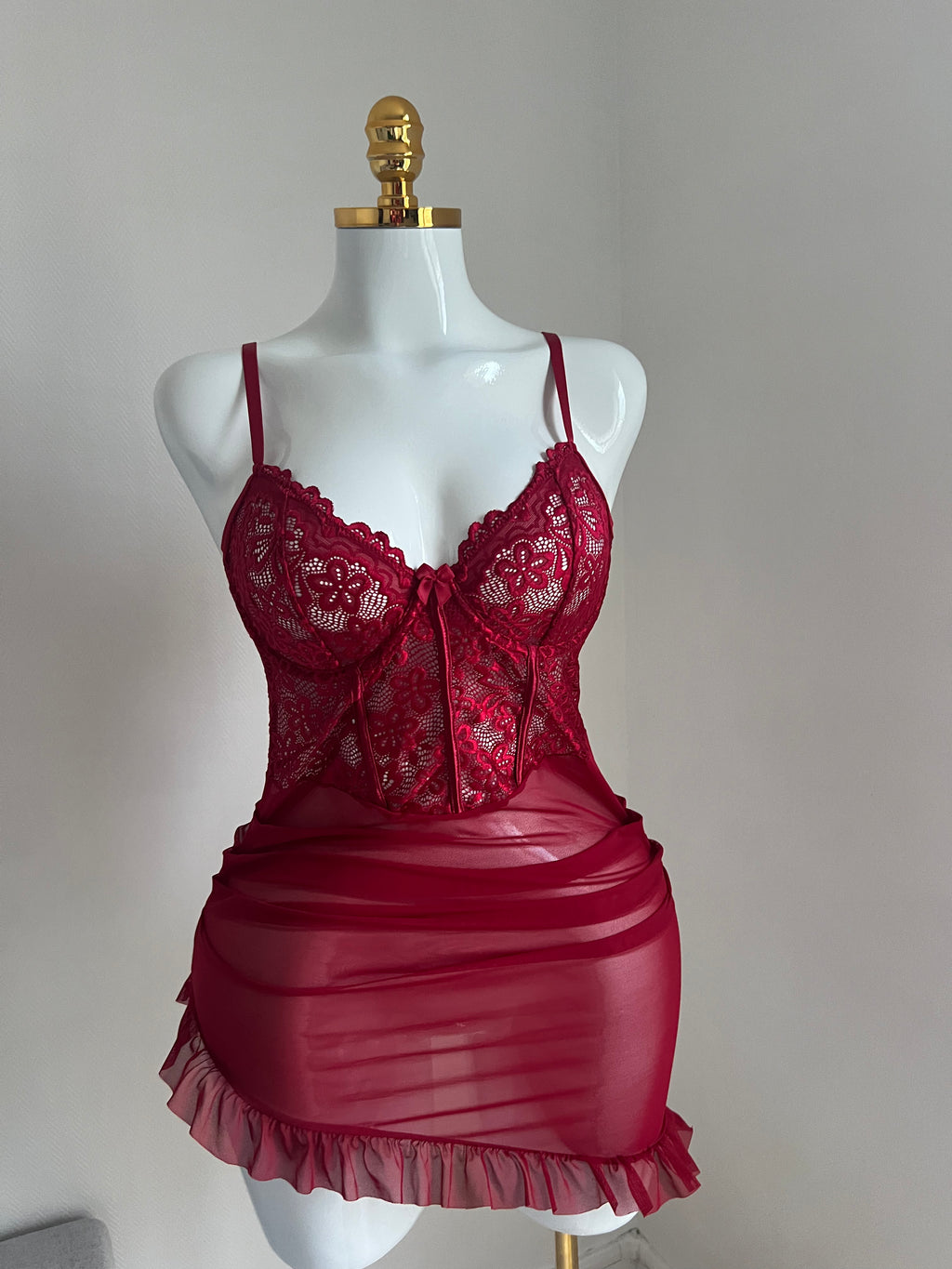 ❤️ Lingerie rouge sexy & élégante 💋