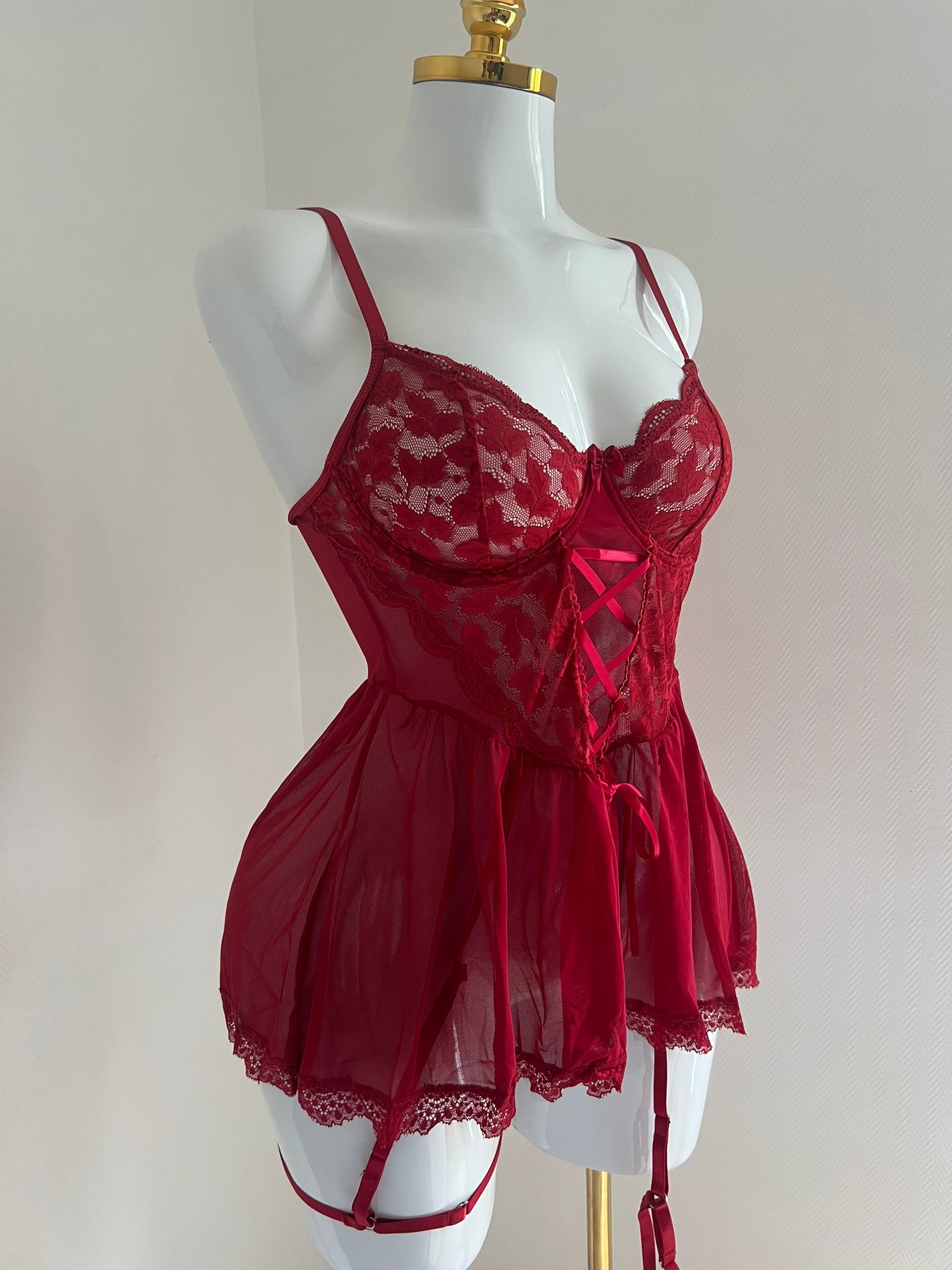❤️ Lingerie rouge sexy & élégante 💋