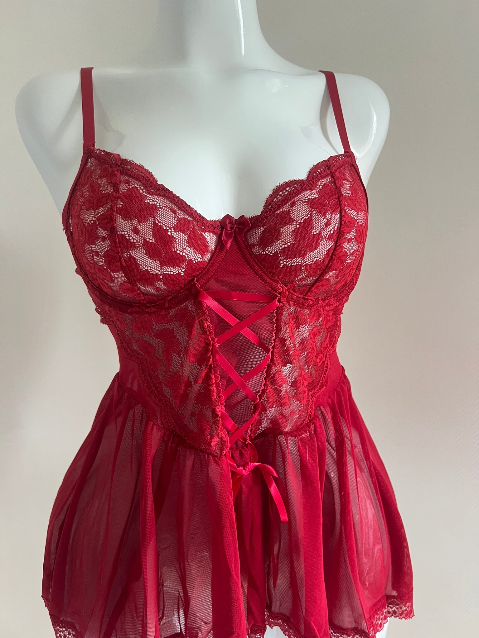❤️ Lingerie rouge sexy & élégante 💋