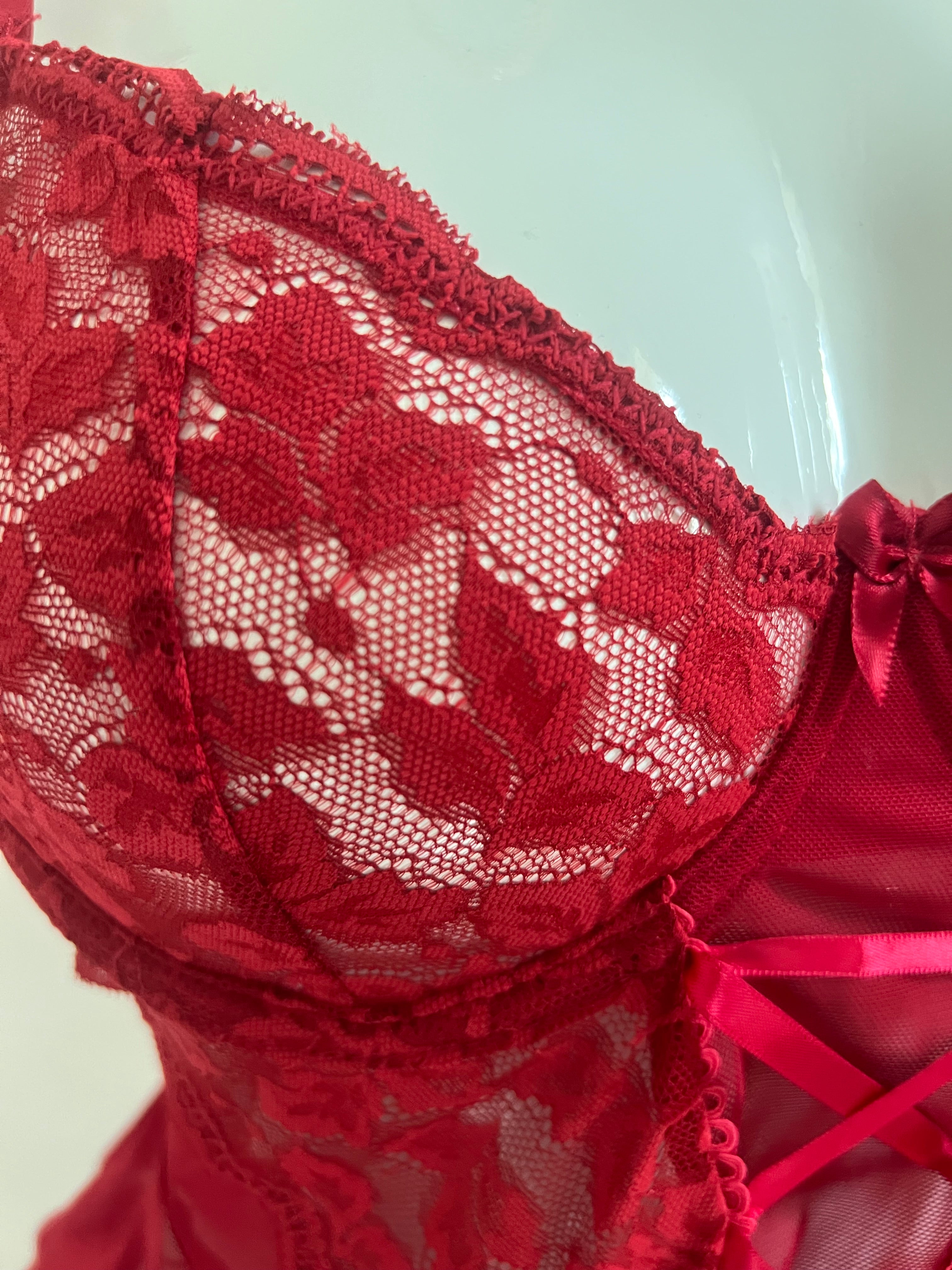 ❤️ Lingerie rouge sexy & élégante 💋