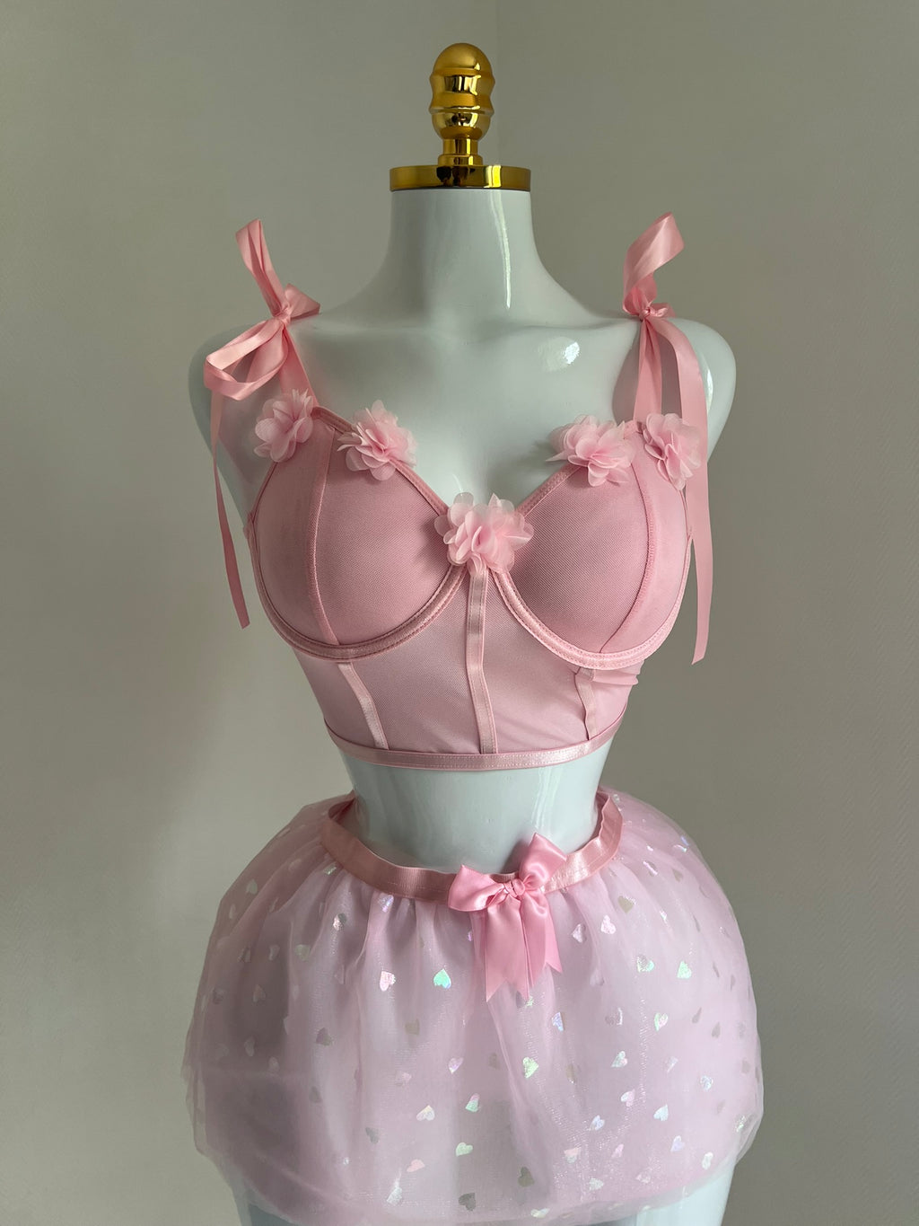 💗 Lingerie rose douce & romantique 🎀