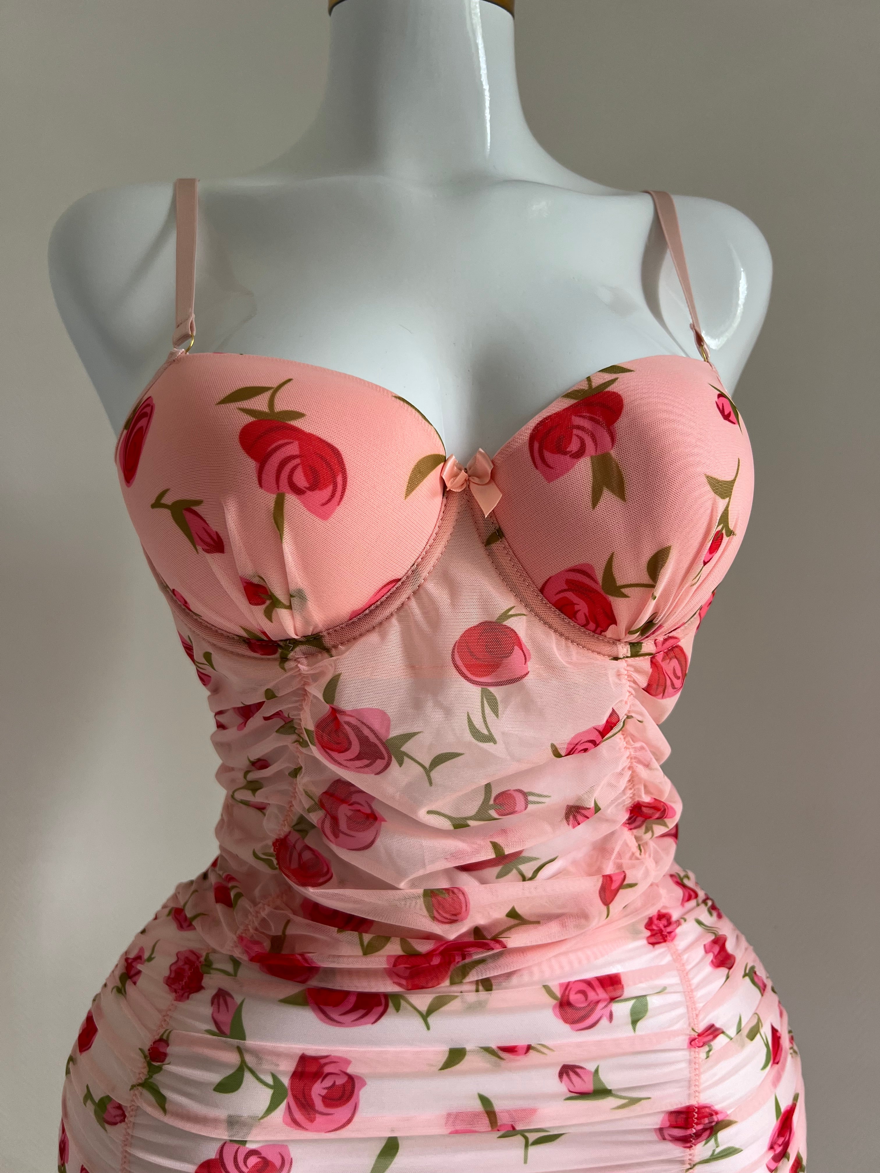 🌹 Lingerie robe florale chic & ultra féminine 💗