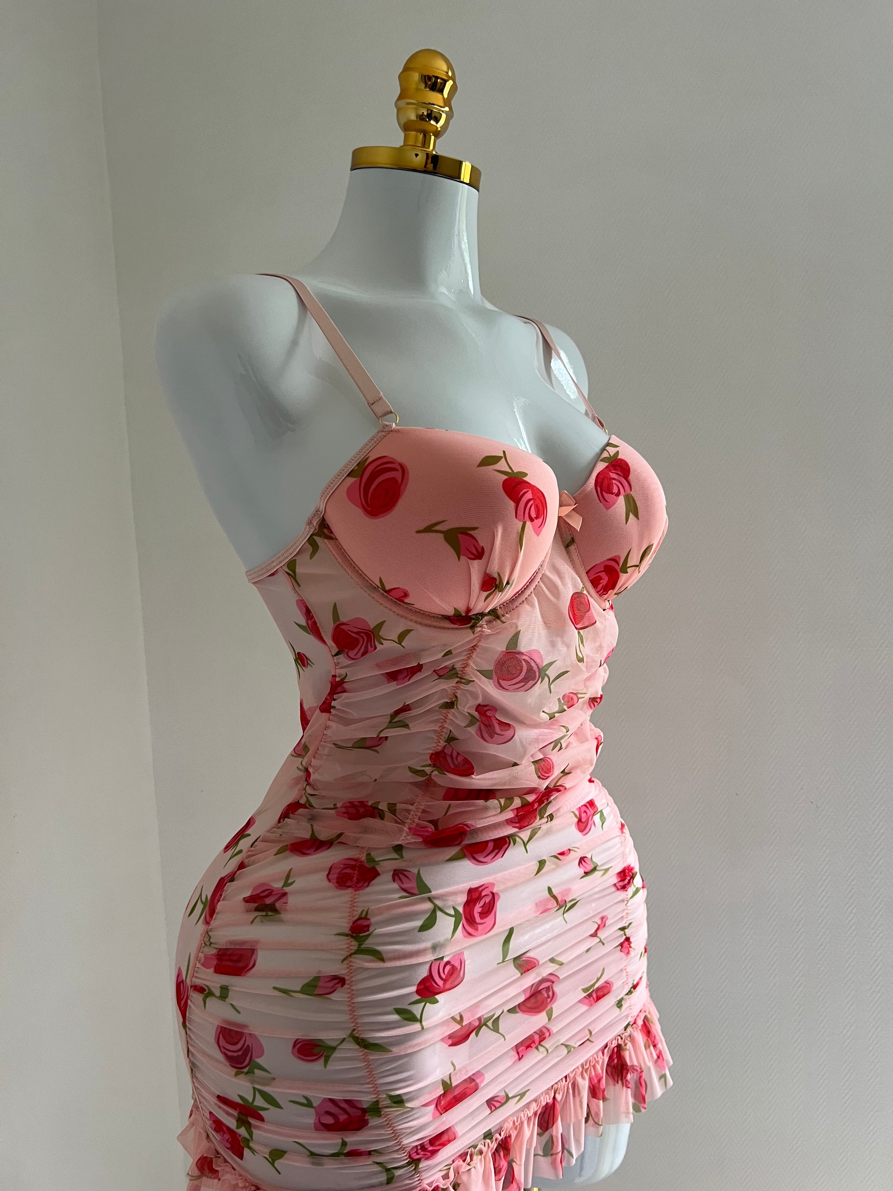 🌹 Lingerie robe florale chic & ultra féminine 💗