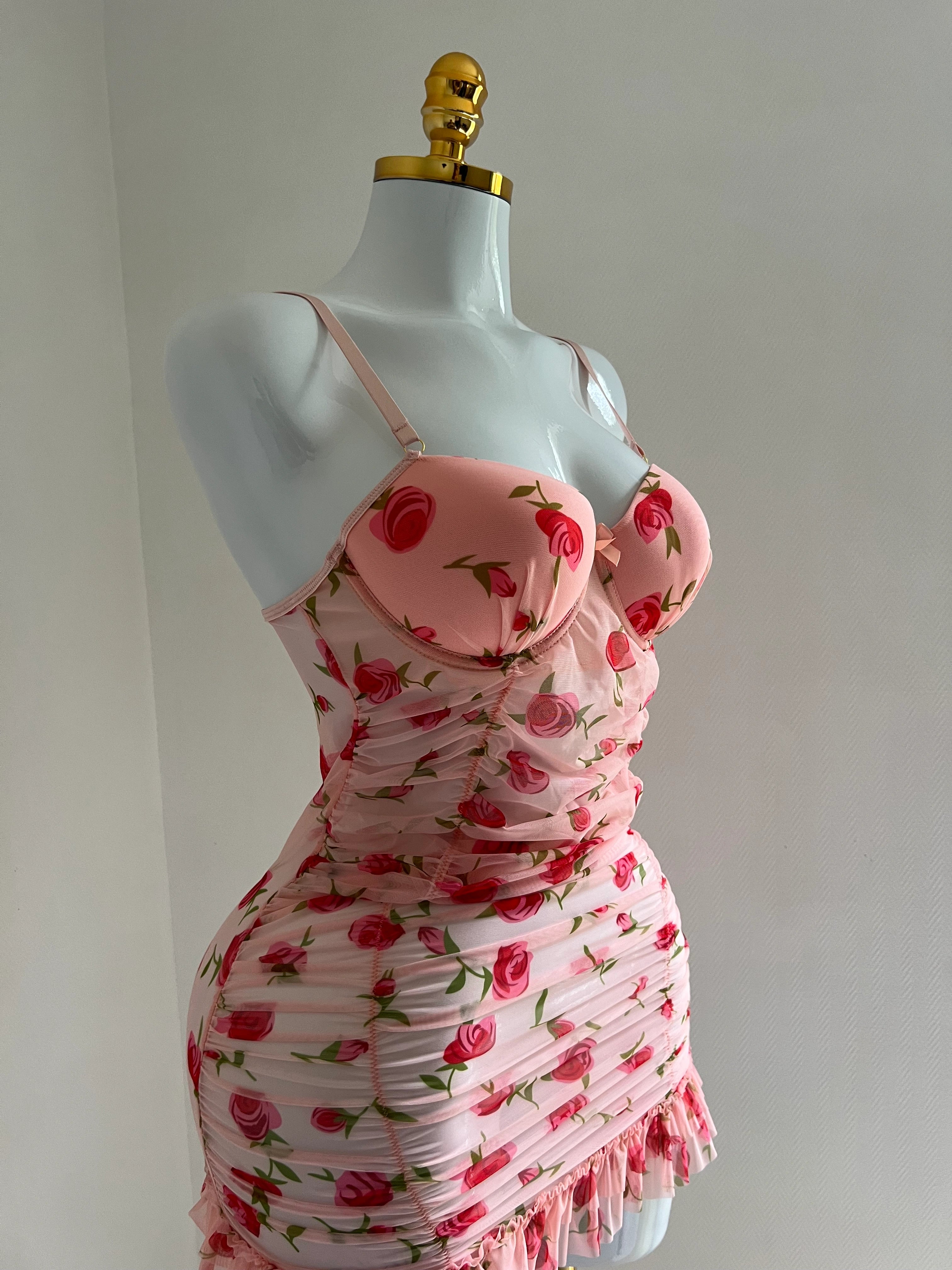 🌹 Lingerie robe florale chic & ultra féminine 💗