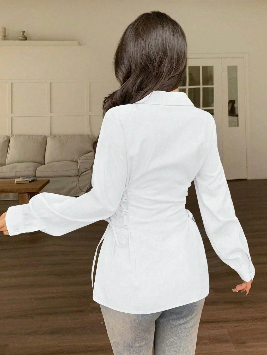 🤍 Chemise femme blanche manches longues 🎀
