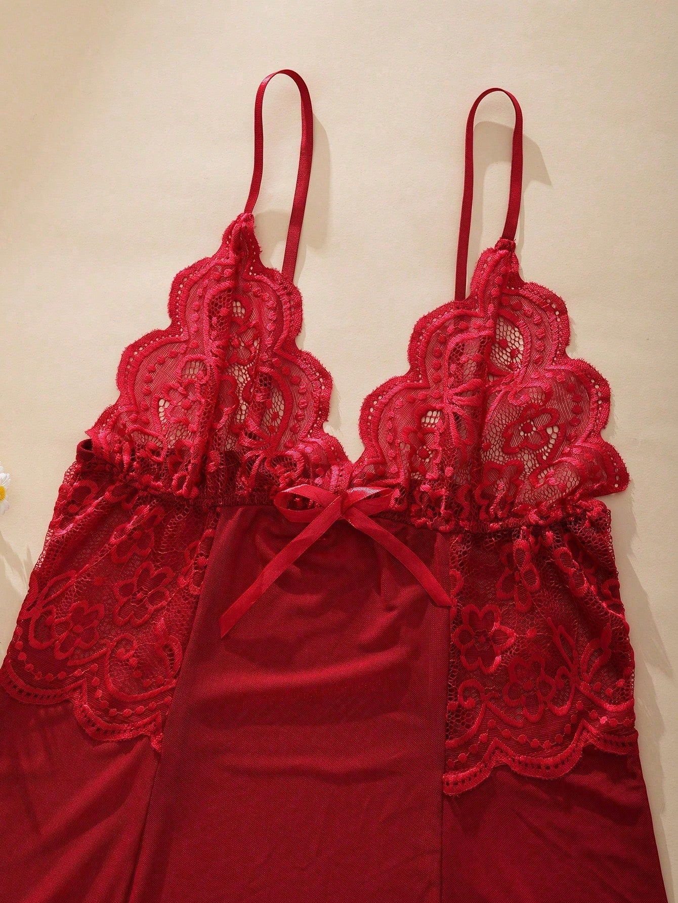 Robe femme à col V profond, nœud décoratif, bretelles sexy