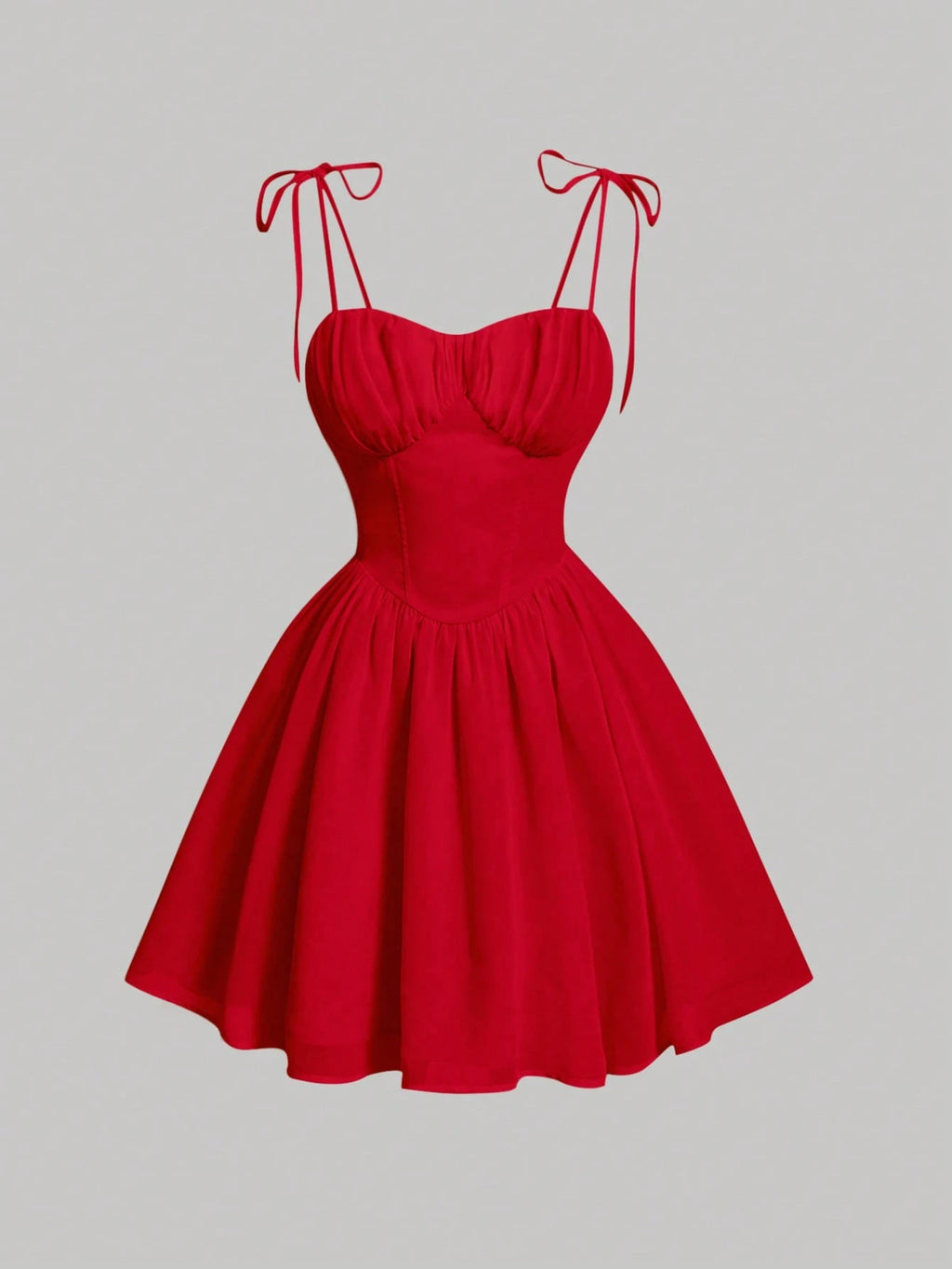 👗 Robe rouge femme ❤️ style soirée poitrine froncée