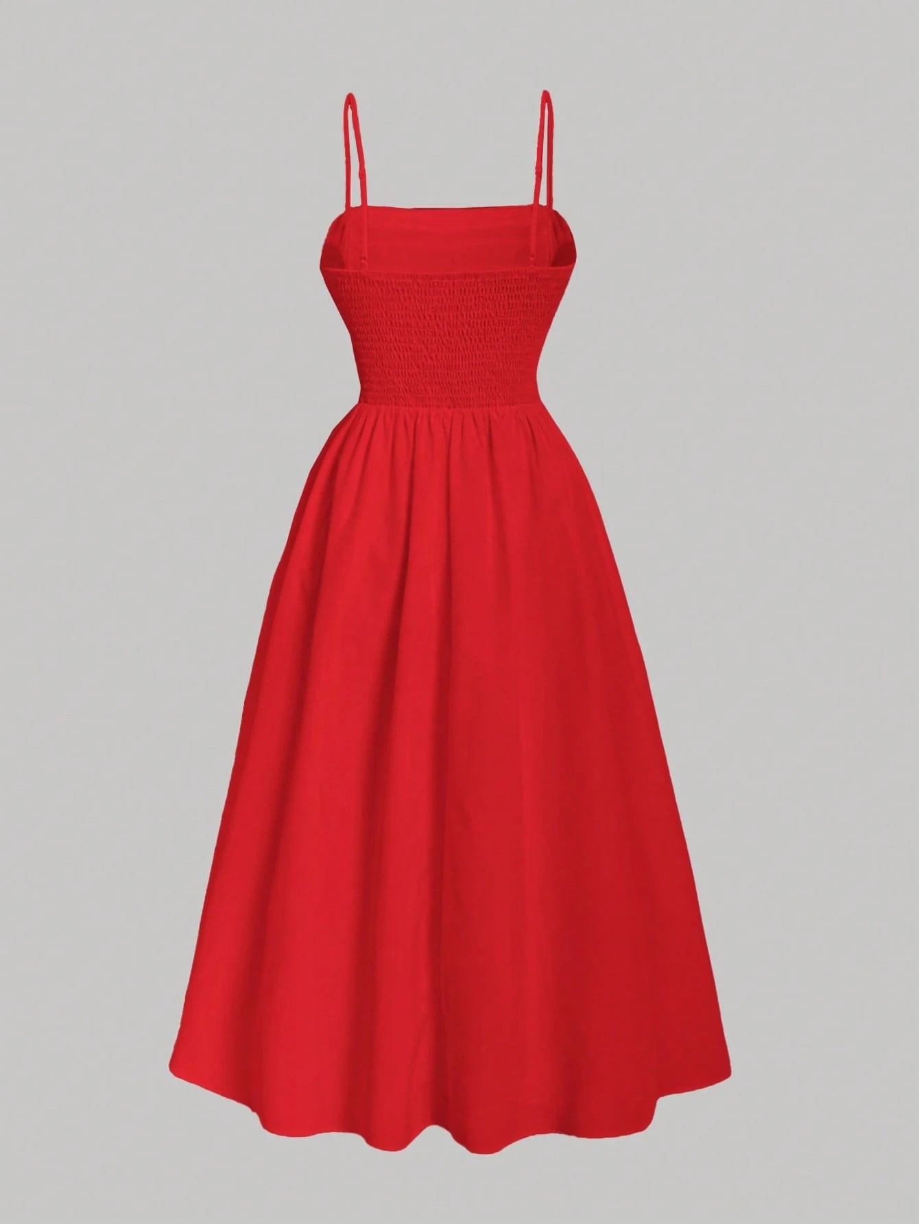 QUEEN MOD Robe À Fines Brides Unicolore À Ruché