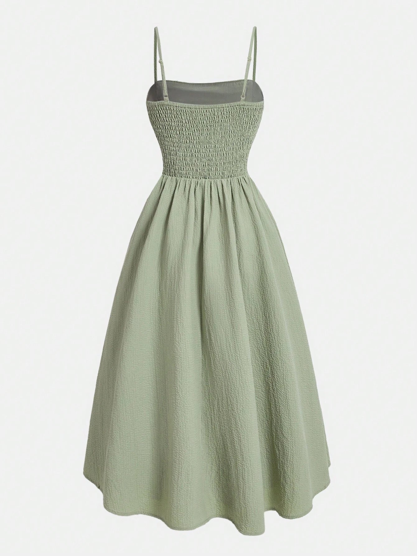 QUEEN MOD Robe À Fines Brides Unicolore À Ruché