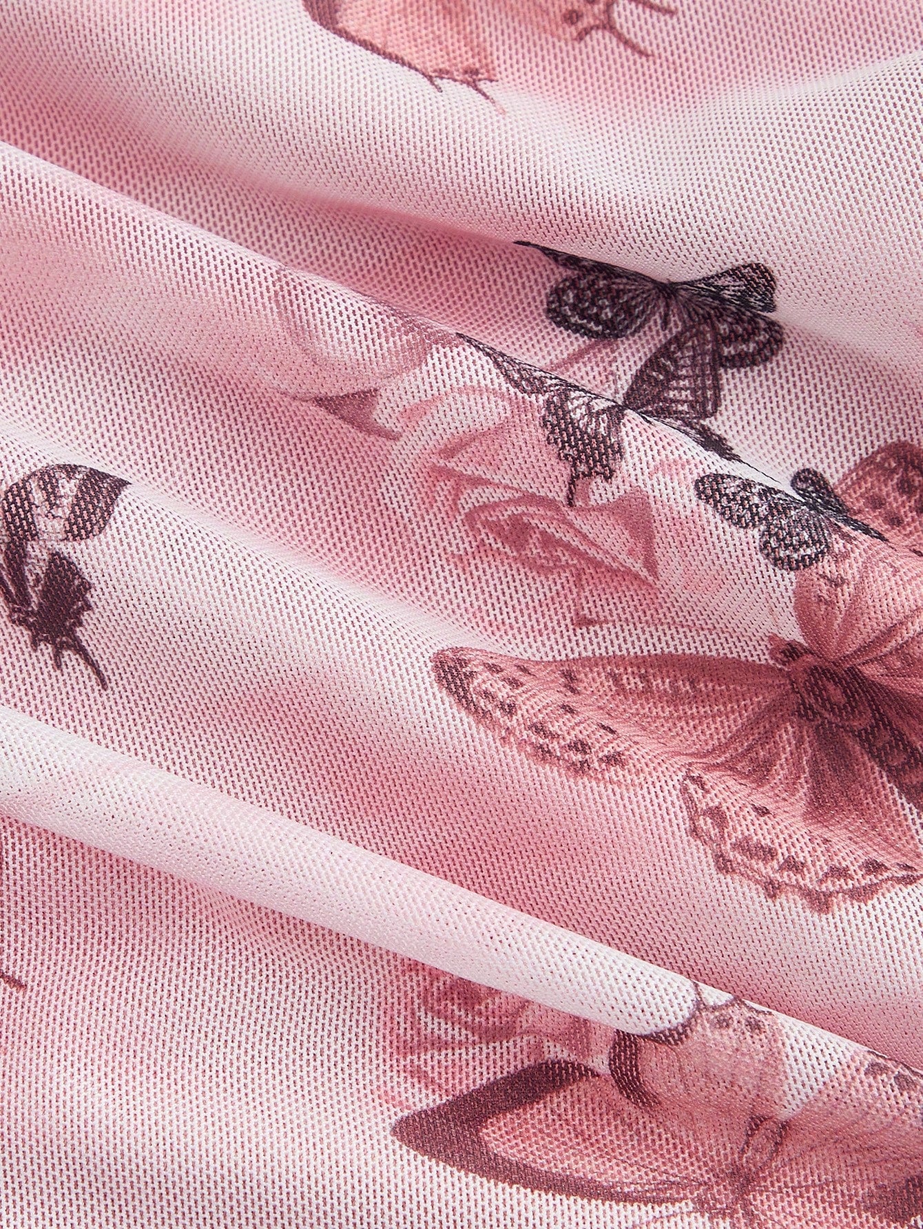 QUEEN MOD Robe d'été rose grande taille imprimé papillon romantique et mignonne, tenue de brunch, robe d'invitée de mariage, robe de soirée pour rendez-vous galant