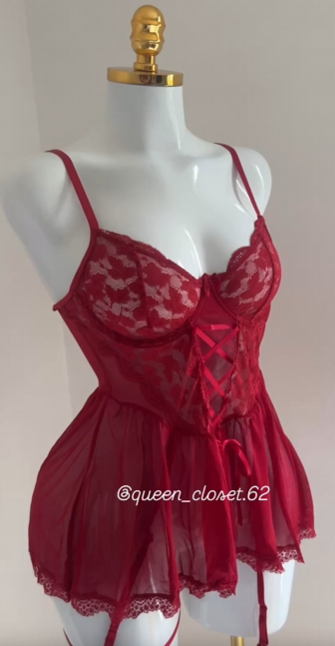 ❤️ Lingerie rouge sexy & élégante 💋