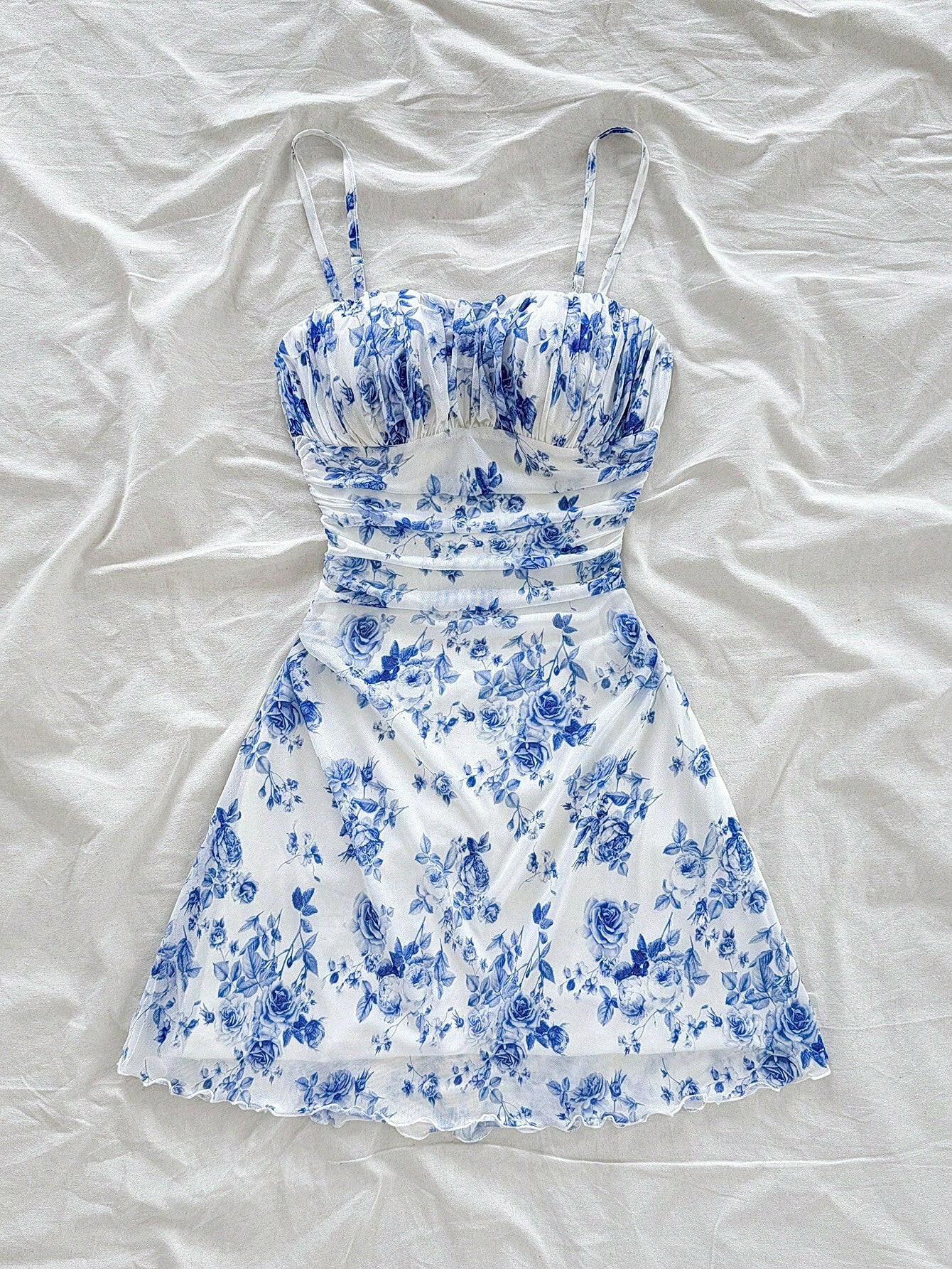 👗 Robe mini femme fleurs roses 🌸 dos nu
