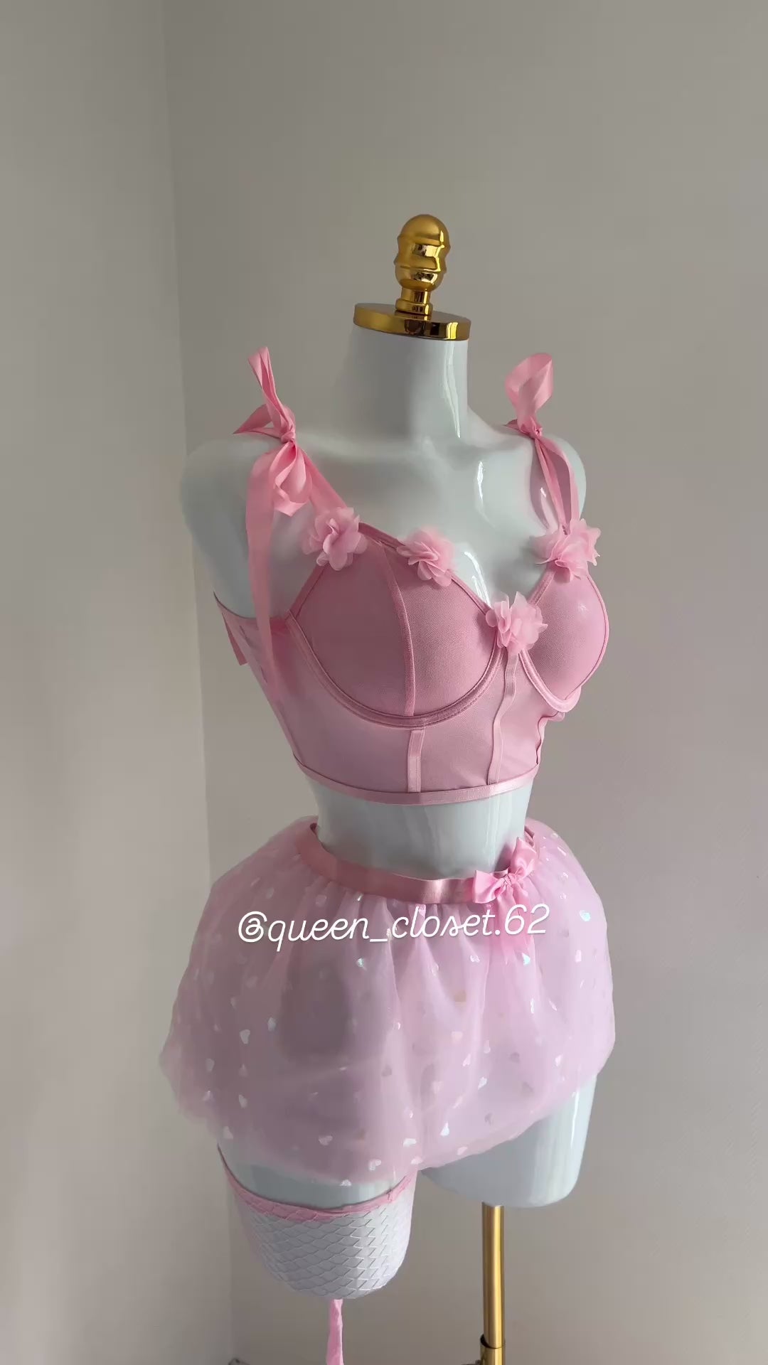 💗 Lingerie rose douce & romantique 🎀