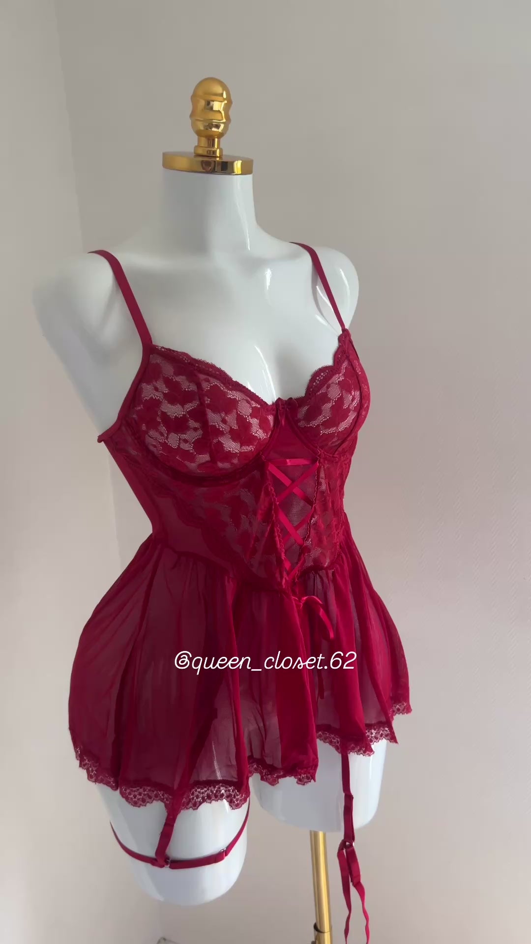 ❤️ Lingerie rouge sexy & élégante 💋